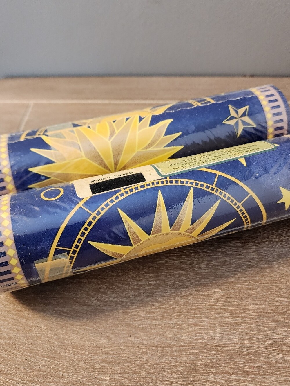 Vintage Springmaid Celestial Sun Moon Stars Wallpaper Border 15' Whimsigoth NOS